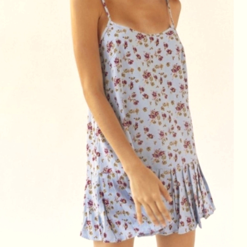 COPY - Urban Outfitters flower blue mini dress Size US small